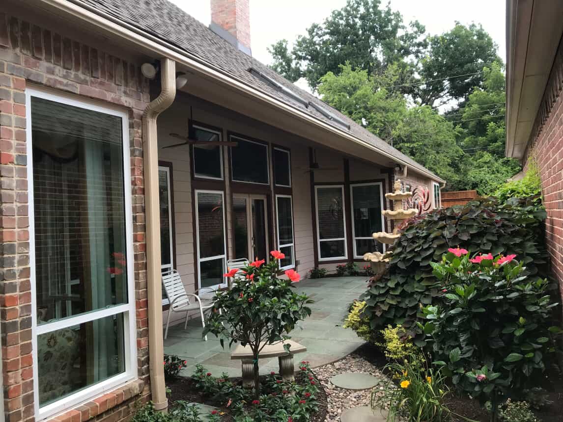 dallas covered patio expansion with skylights